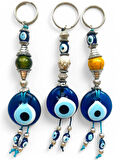 Nazar Boncuklu Anahtarlık 3 Adet Çanta Süsü, Araba, Ofis, Ev Anahtarı Hediyelik Arkadaş Anahtarlık
