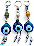 Nazar Boncuklu Anahtarlık 3 Adet Çanta Süsü, Araba, Ofis, Ev Anahtarı Hediyelik Arkadaş Anahtarlık