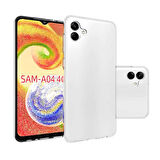 Samsung Galaxy A04 Kılıf Şeffaf İnce Esnek Silikon Kılıf Zipax-Süper