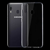 Samsung Galaxy A30 Kılıf Şeffaf İnce Esnek Silikon Kılıf Zipax-Süper