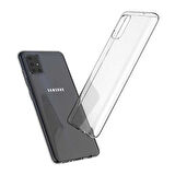 Samsung Galaxy A71 Kılıf Şeffaf İnce Esnek Silikon Kılıf Zipax-Süper