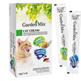 Garden Mix  Kedi Kreması Tavuk+Kuzu 15 Gr x 24 Adet Kedi Ödül Mamasıı