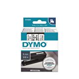 DYMO D1 Beyaz/Siyah Yedek Şerit 9mm x 7mt (40913)