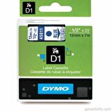 DYMO D1 Şeffaf/Mavi Yedek Şerit 12mm x 7mt (45011)