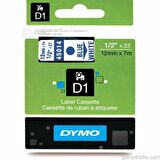 DYMO D1 Beyaz/Mavi Yedek Şerit 12mm x 7mt (45014)