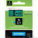 DYMO D1 Yeşil/Siyah Yedek Şerit 19mm x 7mt (45809)