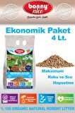 Bonny Nice Doğal Çam Pelet Ginepig Kafes Altlığı 2 Kg 4 Lt (3 Adet)
