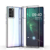 Samsung Galaxy Note 20 Kılıf Şeffaf İnce Esnek Silikon Kılıf Zipax-Süper