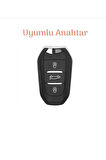 Peugeot Rifter 208 308 408 508 2008 3008 5008 Smart Nano Anahtar Kılıfı Gümüş Siyah Renk