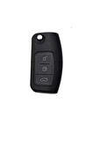 Lüx Ford Focus,fiesta,mondeo,cmax,courier Nano Yüksek Kalite Anahtar Kılıfı 3 Buton Beyaz Gümüş Renk