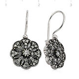 Gümüş Sallantılı Çiçek Küpe