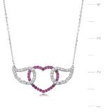 Gümüş Kanatlı Kalp Kadın Kolye