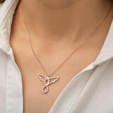 Gümüş Rose Melek Anne Ve Çocuk Kadın Kolye