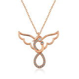 Gümüş Rose Melek Anne Ve Çocuk Kadın Kolye