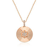 Gümüş Rose Fırfırlı Çiçek Kadın Kolye