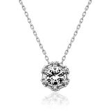 Gümüş Buz Beyazı Baget Taşlı Kadın Kolye