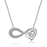 ​Gümüş Kalpli Sonsuzluk Kolye