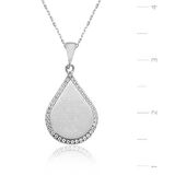 Gümüş Damla Nazar Duası Kadın Kolye