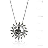 Gümüş Tuğralı Güneş Kadın Kolye