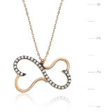 Gümüş Kalpli Sonsuzluk Kadın Kolye