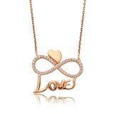 Gümüş Kalpli Sonsuzluk Love Kadın Kolye
