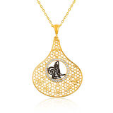 Gümüş Gold Tuğra Kadın Kolye