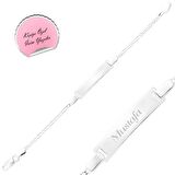 Gümüş Plaka Çocuk Bileklik