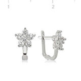 Gümüş Çiçek Küpe