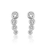 Gümüş 4 Taş Kadın Küpe