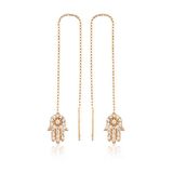 Gümüş Zincirli Fatma Ana Eli Küpe