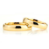 4 mm Düz Bombeli Gold Gümüş Alyans