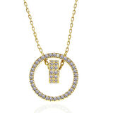 Gümüş Gold İç İçe Geçmiş Halka Kadın Kolye