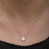 Gümüş Minimal Kar Tanesi Kadın Kolye