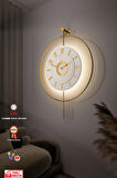 12-24h(Gold 5'li Elegante Set) XXL Timelles(60X80CM)-(Pilli Led)-Metal (Mobilya)Duvar Saati
