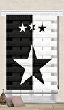 SERİR HOME DİJİTAL BASKILI ZEBRA TARAFTAR BASKILI SİYAH BEYAZ ZEMİN BOYALI SR-10017