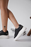 Grace Premium Arkası Taşlı Siyah Kadın Sneaker