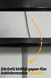 ODTA 2 Metre (2 Adet x 1 Metre) Kendinden Yapışkanlı 50x12mm Gri Balık Sırtı Kablo Kanalı