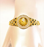 8 Ayar Altın Tuğralı Kelepçe Bilezik