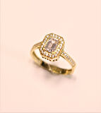 Altın Baget Taşlı Yüzük