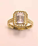 Altın Baget Taşlı Yüzük