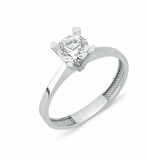 Beyaz Altın Tek Taş Yüzük 34103