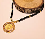 Çeyrek Altın Kadın Kolye CZ05