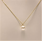 Altın İnci Taşlı Kolye