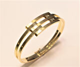 Altın Kaburga Kelepçe Bilezik