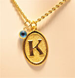 Altın Nostaljik K Harfli Halat Zincir