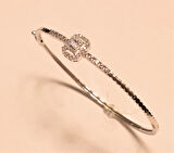 Altın Baget Taşlı Kelepçe Bilezik