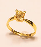 Altın Tek Top Yüzük