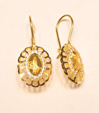 Altın Mengeçli Tuğralı  Küpe