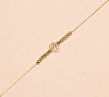 Altın Yonca Model Bileklik