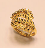 14 Ayar Altın Taşsız  Dorika Toplu Yüzük